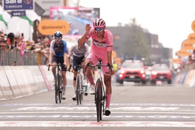 Del Toro Romero Isaac of Uae Team Emirates Xrg during the stage 20 of the Giro d™Italia from Verres to Sestriere (Via Lattea), Italy - Saturday, May 31, 2025. - cycling.  Copyright: xMassimoxPaolone LaPressex