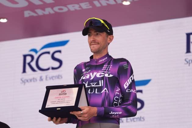 Harper Christopher of Team Jayco Alula winner of the stage during the stage 20 of the Giro d™Italia from Verres to Sestriere (Via Lattea), Italy - Saturday, May 31, 2025. - cycling.  Copyright: xMassimoxPaolone LaPressex