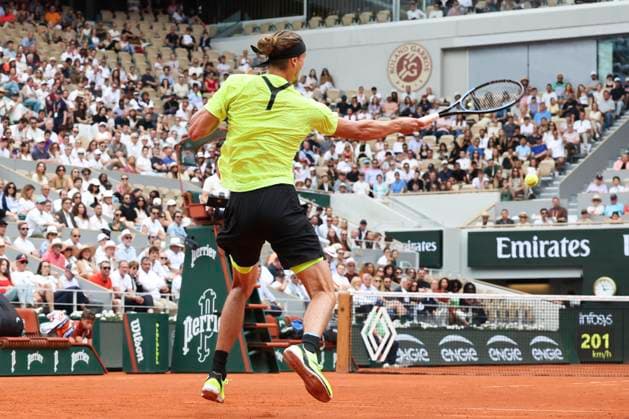 TENNIS : Roland Garros 2025 - Internationaux de France - 31 05 2025 Alexander Zverev (GER) Vs Flavio Cobolli (ITA) ParisFrance  Copyright: xMichtofx