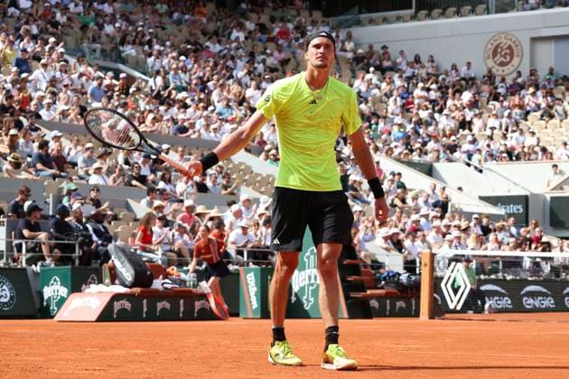 TENNIS : Roland Garros 2025 - Internationaux de France - 31 05 2025 Alexander Zverev (GER) Vs Flavio Cobolli (ITA) ParisFrance  Copyright: xMichtofx