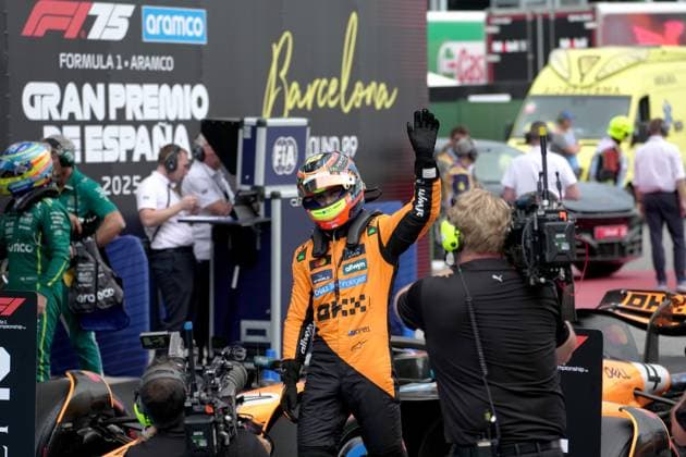 Formel 1 Aramco Grand Prix von Spanien 2025 31.05.2025, Circuit de Catalunya, Barcelona, Formel 1 Aramco Grand Prix von Spanien 2025 , im Bild Poleposition für Oscar Piastri (AUS), McLaren F1 Team
