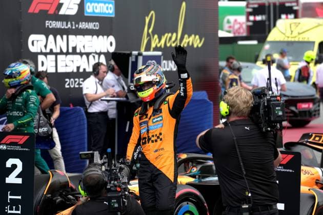 Formel 1 Aramco Grand Prix von Spanien 2025 31.05.2025, Circuit de Catalunya, Barcelona, Formel 1 Aramco Grand Prix von Spanien 2025 , im Bild Poleposition für Oscar Piastri (AUS), McLaren F1 Team