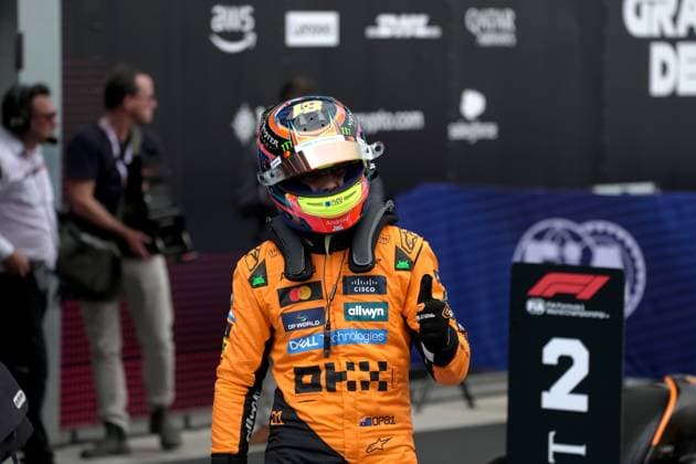 Formel 1 Aramco Grand Prix von Spanien 2025 31.05.2025, Circuit de Catalunya, Barcelona, Formel 1 Aramco Grand Prix von Spanien 2025 , im Bild Poleposition für Oscar Piastri (AUS), McLaren F1 Team
