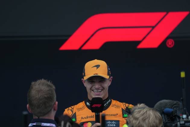 31.05.2025, Circuit de Catalunya, Barcelona, Formel 1 Aramco Grand Prix von Spanien 2025 , im Bild 2.Startplatz für Lando Norris (GBR), McLaren F1 Team (Photo by Hasan Bratic DeFodi Images)