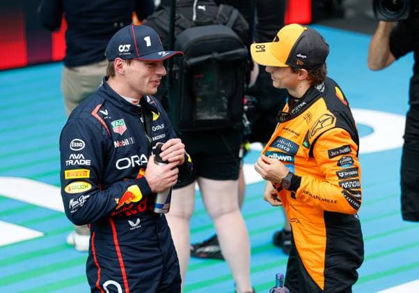 1 Max Verstappen (NLD, Oracle Red Bull Racing), 81 Oscar Piastri (AUS, McLaren F1 Team), F1 Grand Prix of Spain at Circuit de Barcelona-Catalunya on May 31, 2025 in Barcelona, Spain. (Photo by HOCH ZWEI) Barcelona Spain