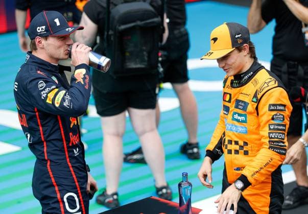 1 Max Verstappen (NLD, Oracle Red Bull Racing), 81 Oscar Piastri (AUS, McLaren F1 Team), F1 Grand Prix of Spain at Circuit de Barcelona-Catalunya on May 31, 2025 in Barcelona, Spain. (Photo by HOCH ZWEI) Barcelona Spain
