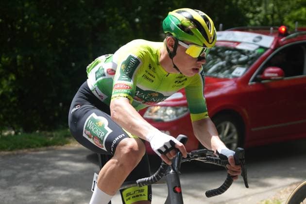 CYCLING - BOUCLES DE LA MAYENNE 2025 - STAGE 2 VAN HAUTEGEM Leander during the Stage 2 of the Boucles de la Mayenne - CrÃ dit Mutuel, UCI ProSeries Cycling event, Sainte-Suzanne - Bais (210,2 Km) on 31 May 2025 in Bais, France - Photo Laurent Lairys PSNEWZ BaisFrance  Copyright: xLaurentxLairysx
