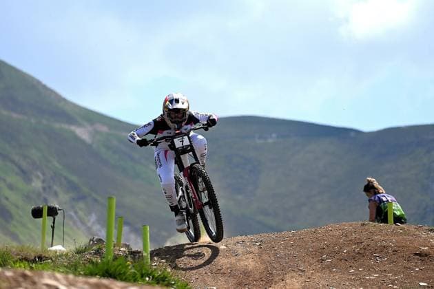 COUPE DU MONDE VTT LOUDENVIELLE 2025 BASTIEN ARBERET MAXPPP MYRIAM NICOLE (FRA), COMMENCAL MUC-OFF BY RIDING ADDICTION COUPE DU MONDE DE VTT UCI MOUNTAIN BIKE 2025 A LOUDENVIELLE-PEYRAGUDES, HAUTES-PYRENEES QUALIFICATION DOWNHILL DESCENTE DHI PYRENEES BIKE FESTIVAL PBF Mountain Bike World Cup in LOUDENVIELLE on May 301 2025. LOUDENVIELLE HAUTES-PYRENEES FRANCE  Copyright: xMAXPPPxBASTIENxARBERETx BAR_2996 BARx2996
