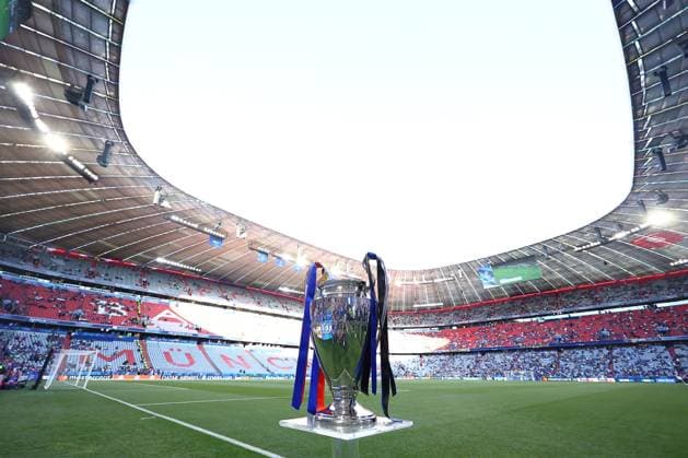 A general view of the Champions League Trophy Paris Saint-Germain v Inter Milan, UEFA Champions League Final, Football, Allianz Arena, Munich, Germany - 31 May 2025 EDITORIAL USE ONLY No use with unauthorised audio, video, data, fixture lists, club league logos or live services. Online in-match use limited to 120 images, no video emulation. No use in betting, games or single club league player publications. Copyright: xMichaelxZemanek Shutterstockx 15330931b