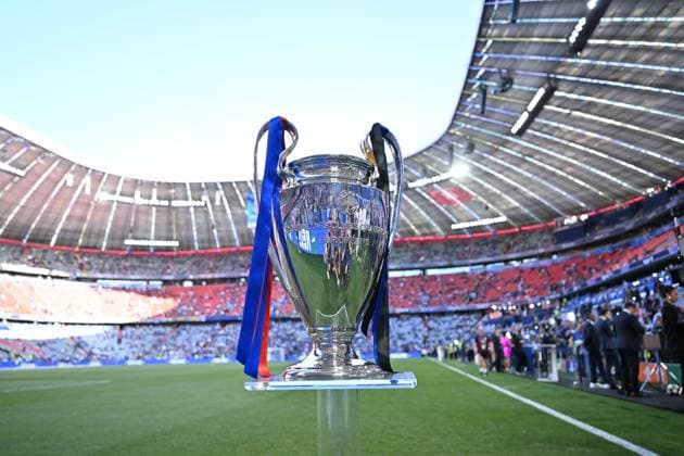 Ahead of PSG v Inter - UCL Final MUNICH, GERMANY - MAY 31: The trophy is put in place prior to the UEFA Champions League final between Paris Saint-Germain (PSG) and Inter at Allianz Arena in Munich, Germany on May 31, 2025. Mustafa Yalcin Anadolu Munich Germany. Editorial use only. Please get in touch for any other usage.  Copyright: x2025xAnadoluxMustafaxYalcinx