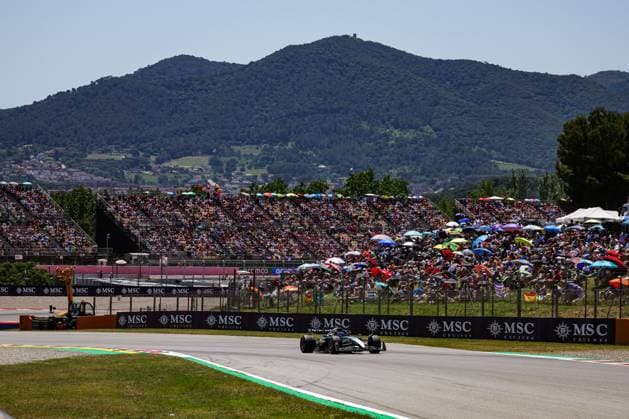 63 George Russell (GBR, Mercedes-AMG Petronas F1 Team), F1 Grand Prix of Spain at Circuit de Barcelona-Catalunya on May 31, 2025 in Barcelona, Spain. (Photo by HOCH ZWEI) Barcelona Spain