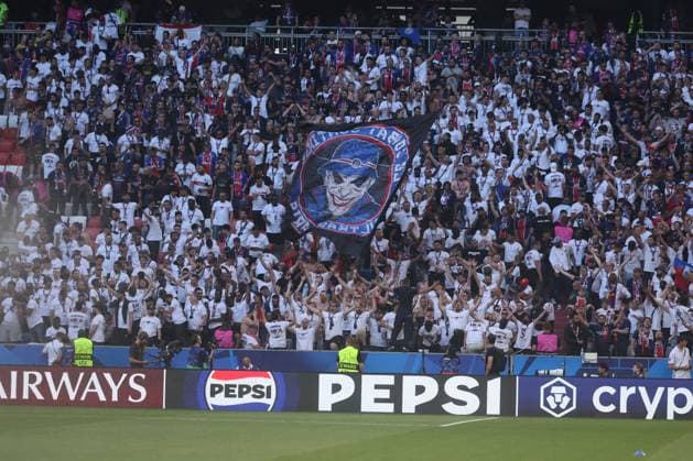 Fans and audience of PSG prior the 2025 Soccer Champions League Final Match between Paris Saint-Germain FC vs Inter - Internazionale at the Munich Football Arena in Munich, Germany, 31 May 2025  Copyright: xFabrizioxCarabelli IPAxSportx xipa-agency.netx xx IPA_58459034 IPA_Agency_IPA58459034