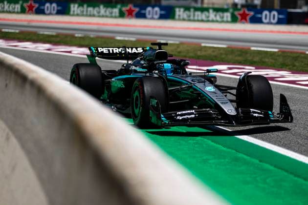 63 George Russell (GBR, Mercedes-AMG Petronas F1 Team), F1 Grand Prix of Spain at Circuit de Barcelona-Catalunya on May 31, 2025 in Barcelona, Spain. (Photo by HOCH ZWEI) Barcelona Spain