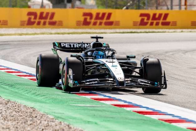 63 George Russell (GBR, Mercedes-AMG Petronas F1 Team), F1 Grand Prix of Spain at Circuit de Barcelona-Catalunya on May 31, 2025 in Barcelona, Spain. (Photo by HOCH ZWEI) Barcelona Spain
