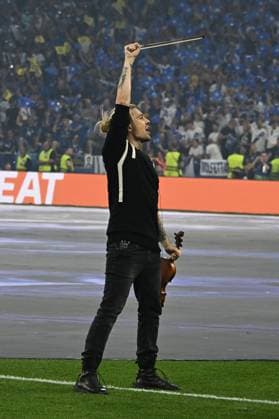 31.05.2025, xsltx, Fussball UEFA Champions League Finale 2025, Paris St.Germain - Inter Mailand v.l. David Garrett (DFL DFB REGULATIONS PROHIBIT ANY USE OF PHOTOGRAPHS as IMAGE SEQUENCES and or QUASI-VIDEO) Muenchen