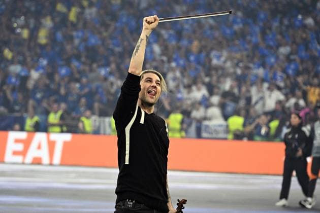31.05.2025, xsltx, Fussball UEFA Champions League Finale 2025, Paris St.Germain - Inter Mailand v.l. David Garrett (DFL DFB REGULATIONS PROHIBIT ANY USE OF PHOTOGRAPHS as IMAGE SEQUENCES and or QUASI-VIDEO) Muenchen