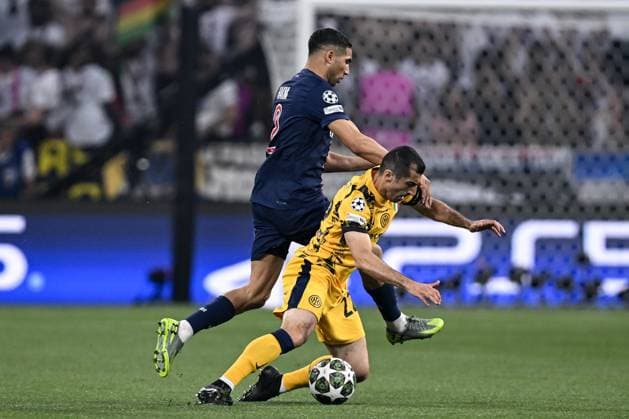 Db Monaco di Baviera 31 05 2025 - finale Champions League Paris Saint Germain-Inter foto Daniele Buffa Image nella foto: Achraf Hakimi-Henrikh Mkhitaryan 
