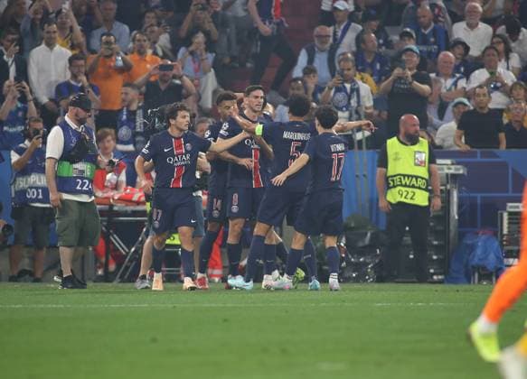 Fussball, Herren, Champions League, Saison 2024 2025, Paris Saint-Germain - Inter Mailand, Finale, UEFA Champions League Final 2025, Allianz Arena 2:0 durch Desire Doue (FC Paris Saint-Germain) , Tor, Jubel