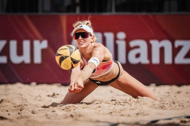Beachvolleyball Männer Allianz German Beach Tour 2025 Tourstop Hamburg 31.05.2025 Linda Bock Hamburg Active City Arena Heiligengeistf Hamburg Deutschland