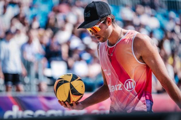 Beachvolleyball Männer Allianz German Beach Tour 2025 Tourstop Hamburg 31.05.2025 Niklas Held Hamburg Active City Arena Heiligengeistf Hamburg Deutschland