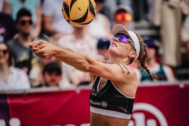 Beachvolleyball Männer Allianz German Beach Tour 2025 Tourstop Hamburg 31.05.2025 Lea Kunst Hamburg Active City Arena Heiligengeistf Hamburg Deutschland