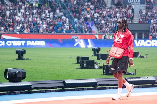 FOOTBALL : Diffusion de Paris SG vs Inter Milan au Parc des Princes - Ligue des Champions - Finale - 31 05 2025 Gazo (rappeur) ParisFrance  Copyright: xBaptistexAutissierx