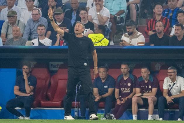 Luis Enrique (Paris Saint-Germain, Trainer, Cheftrainer) gestikuliert GER, Paris Saint-Germain vs. Inter Mailand, Fussball, Herren, UEFA Champions League Finale Muenchen 2025, Spielzeit 2024 2025, 31.05.2025, GER, Paris Saint-Germain vs. Inter Mailand, Fussball, Herren, UEFA Champions League Finale Muenchen 2025, Spielzeit 2024 2025, 31.05.2025 Muenchen Copyright: xEibner-Pressefoto WolfgangxFrankx EP_WFK