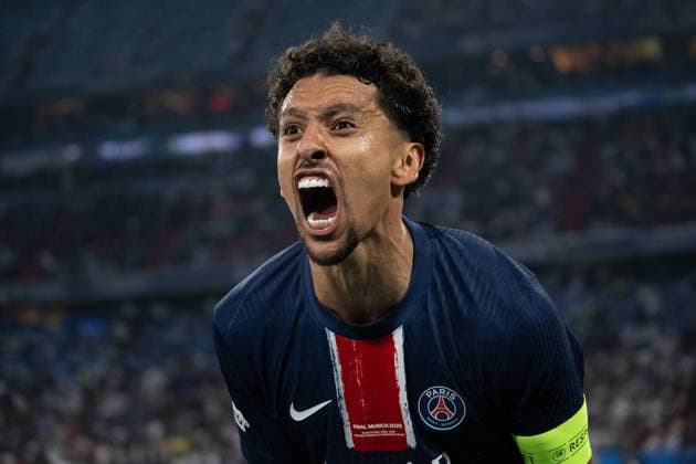 Tor zum 3:0 durch Desire Doue (Paris Saint-Germain, 14), Jubel, Torjubel. Marquinhos (Paris Saint-Germain, 05) GER, Paris Saint-Germain vs. Inter Mailand, Fussball, Herren, UEFA Champions League Finale Muenchen 2025, Spielzeit 2024 2025, 31.05.2025, GER, Paris Saint-Germain vs. Inter Mailand, Fussball, Herren, UEFA Champions League Finale Muenchen 2025, Spielzeit 2024 2025, 31.05.2025 Muenchen Copyright: xEibner-Pressefoto WolfgangxFrankx EP_WFK