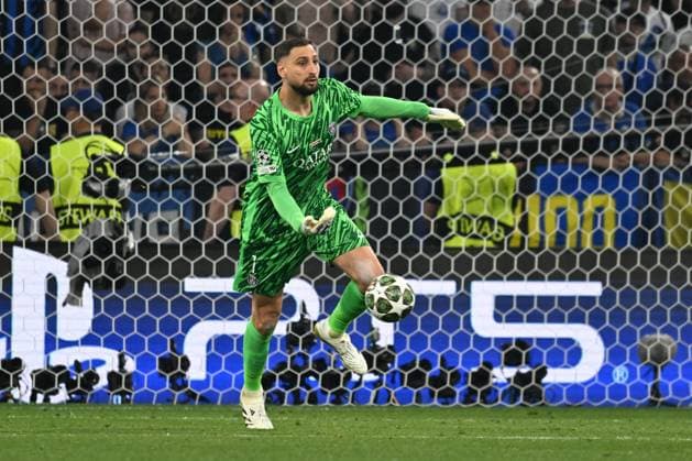 31.05.2025, xsltx, Fussball UEFA Champions League Finale 2025, Paris St.Germain - Inter Mailand v.l. Gianluigi Donnarumma (Paris St. Germain) (DFL DFB REGULATIONS PROHIBIT ANY USE OF PHOTOGRAPHS as IMAGE SEQUENCES and or QUASI-VIDEO) Muenchen
