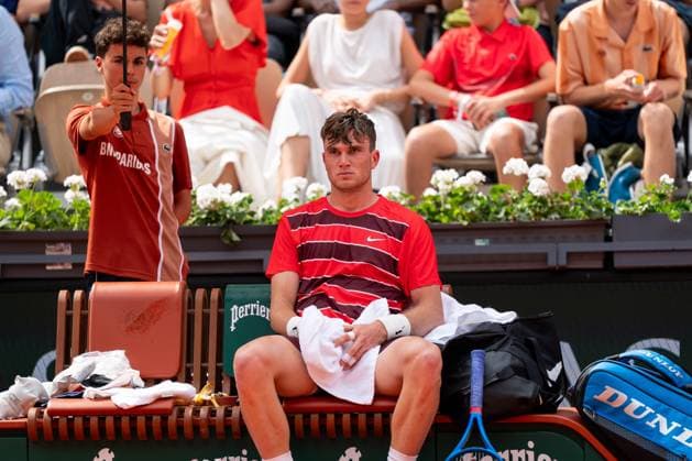 2025-05-31 French Open Roland Garros PARIS, FRANCE - MAY 31: Jack Draper of Great Britain during the French Open at Roland Garros on May 31, 2025 in Paris, France. Paris Roland Garros France Content not available for redistribution in The Netherlands directly or indirectly through any third parties. Copyright: xMarleenxFouchierx