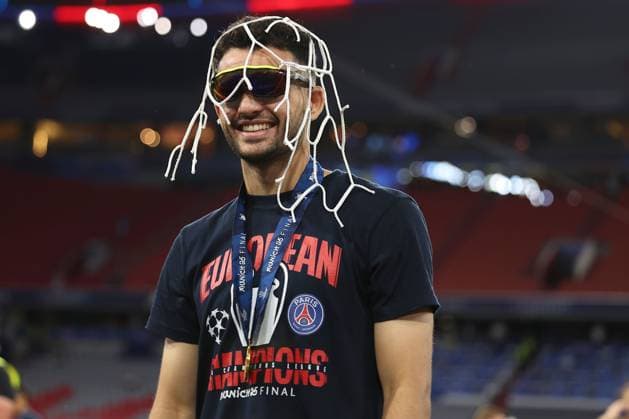 Goncalo Ramos of PSG celebrates Paris Saint-Germain v Inter Milan, UEFA Champions League Final, Football, Allianz Arena, Munich, Germany - 31 May 2025 EDITORIAL USE ONLY No use with unauthorised audio, video, data, fixture lists, club league logos or live services. Online in-match use limited to 120 images, no video emulation. No use in betting, games or single club league player publications.  Copyright: xAhmadxMora Shutterstockx 15330932bw