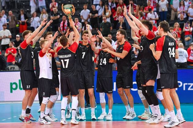 2025.05.31 Gliwice Siatkowka Mezczyzn Turniej towarzyski Silesia Cup Sezon 2025 Polska - Niemcy --- POLAND v GERMANY N z radosc, wygrana, zwyciestwo, zwyciezcy, zwyciezca, triumfator, pierwsze miejsce, puchar Foto Marcin Bulanda PressFocus 2025.05.31 Gliwice Volleyball Men Tournament Friendly Season 2025 Polska - Niemcy radosc, wygrana, zwyciestwo, zwyciezcy, zwyciezca, triumfator, pierwsze miejsce, puchar Credit: Marcin Bulanda PressFocus NEWSPIX.PL --- newspix.pl