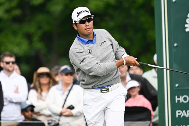 PGA, Golf Herren 2025: The Memorial Tournament MAY 31 May 31, 2025: Hideki Matsuyama (JPN) drives on the 1st tee during Round 3 of the Memorial Tournament in Dublin, Ohio. Brent Clark Cal Media (Credit Image: Â Brent Clark Cal Sport Media) Dublin Oh USA EDITORIAL USE ONLY Copyright: xx ZUMA-20250531_zma_c04_114.jpg BrentxClarkx csmphotothree388689
