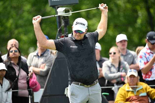 PGA, Golf Herren 2025: The Memorial Tournament MAY 31 May 31, 2025: Ryan Fox (NZL) on the 1st hole during Round 3 of the Memorial Tournament in Dublin, Ohio. Brent Clark Cal Media (Credit Image: Â Brent Clark Cal Sport Media) Dublin Oh USA EDITORIAL USE ONLY Copyright: xx ZUMA-20250531_zma_c04_133.jpg BrentxClarkx csmphotothree388697