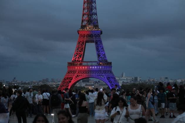 UEFA Champions League final match: Paris Saint-Germain v Inter Milan PARIS, FRANCE - MAY 31: Eiffel Tower is illuminated after PSG s goal during UEFA Champions League final match between Paris Saint-Germain and Inter Milan, in Paris, France on May 31, 2025. Mohamad Salaheldin Abdelg Alsayed Anadolu Paris France. Editorial use only. Please get in touch for any other usage.  Copyright: x2025xAnadoluxMohamadxSalaheldinxAbdelgxAlsayedx