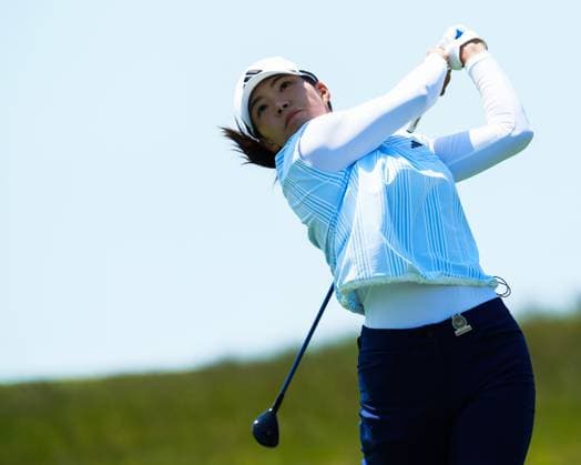 May 31, 2025, Madison, Wisconsin, USA: HINAKO SHIBUNO of Japan tees off during the third round of the 2025 LPGA, Golf Damen U.S. Womens Open at Erin Hills Golf Course in Erin, Wis. Madison USA - ZUMAb262 20250531_znp_b262_001 Copyright: xJeffxM.xBrownx