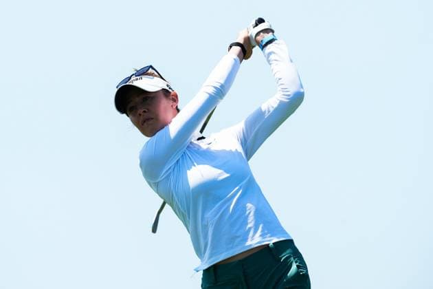 May 31, 2025, Madison, Wisconsin, USA: NELLY KORDA of the United States tees off during the third round of the 2025 LPGA, Golf Damen U.S. Womens Open at Erin Hills Golf Course in Erin, Wis. Madison USA - ZUMAb262 20250531_znp_b262_011 Copyright: xJeffxM.xBrownx
