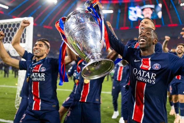 Munich, Germany. 31st Mar 2025. Achraf Hakimi (Paris) Ousmane Dembele (Paris) Paris Saint-Germain - Inter Mailand 31.05.2025
