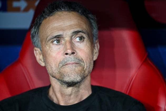 Trainer Luis Enrique (Paris Saint-Germain) Looks on during the UEFA Champions League Final 2025 between Paris Saint-Germain and FC Internazionale Milano at Munich Football Arena on May 31, 2025 in Munich, Germany. (Photo by Harry Langer DeFodi Images)