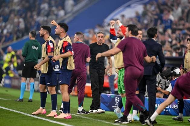 Trainer Luis Enrique (Paris Saint-Germain) Looks on during the UEFA Champions League Final 2025 between Paris Saint-Germain and FC Internazionale Milano at Munich Football Arena on May 31, 2025 in Munich, Germany. (Photo by Harry Langer DeFodi Images)