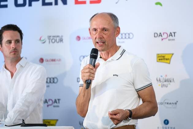 GOLF - Austrian Alpine Open HENNDORF,AUSTRIA,01.JUN.25 - GOLF - DP World Tour, Austrian Alpine Open, Golfclub Gut Altentann. Image shows Leo Bauernberger (CEO SalzburgerLand Tourismus).  GEPAxpictures xChristianxMoser