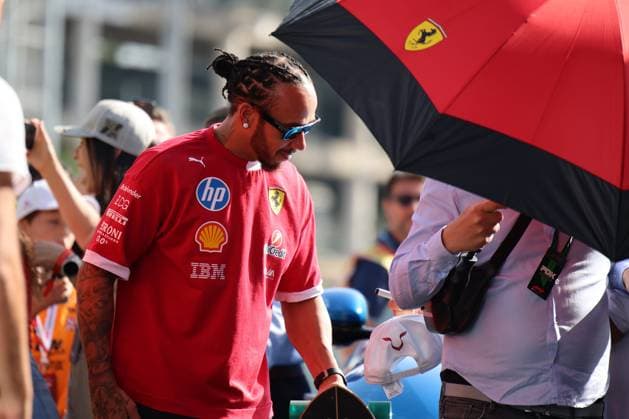 Lewis Hamilton (Scuderia Ferrari HP, 44), Race day, ESP, Formel 1 Weltmeisterschaft, Aramco Grand Prix von Spanien, Circuit de Barcelona Catalunya, Saison 2025, 01.06.2025 ITA, Formel 1 Weltmeisterschaft, Spanish Grand Prix, 01.06.2024 Barcelona Copyright: xEibner-Pressefoto AnnikaxGrafx EP_AGF