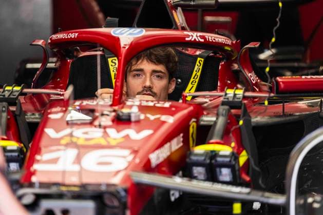 F1 - SPANISH GRAND PRIX 2025 LECLERC Charles (mco), Scuderia Ferrari SF-25, portrait during the Formula 1 Aramco Gran Premio de Espana 2025, Spanish Grand Prix 2025, 9th round of the 2025 FIA Formula One World Championship, WM, Weltmeisterschaft from May 30 to June 1, 2025 on the Circuit de Barcelona-Catalunya, in Montmelo, Spain - MontmeloSpain  Copyright: xCharlyxLopezx
