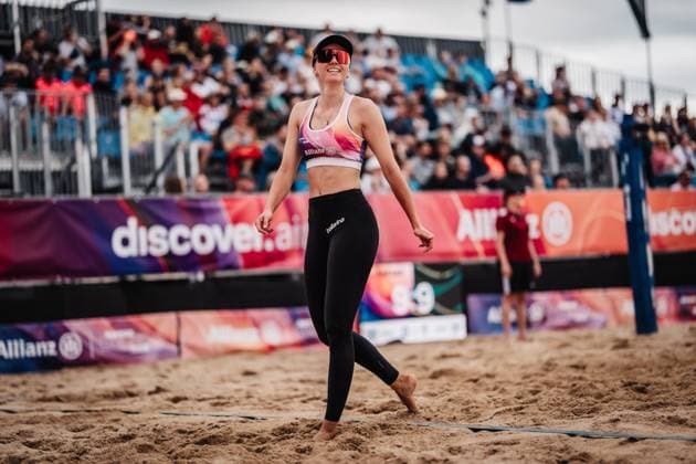 Beachvolleyball Frauen Allianz German Beach Tour 2025 Tourstop Hamburg 01.06.2025 Lisa-Sophie Kotzan Hamburg Active City Arena Heiligengeistf Hamburg Deutschland