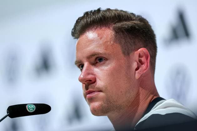 Fußball Pressekonferenz Nationalmannschaft am 01.06.2025 in Herzogenaurach Marc-Andre ter Stegen ( Deutschland ) beantwortet die Fragen der Journalisten.