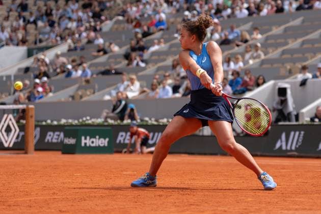 2025-06-01 French Open Roland Garros PARIS, FRANCE - JUNE 1: Jasmine Paolini of Italy during the French Open at Roland Garros on June 1, 2025 in Paris, France. Paris Roland Garros France Content not available for redistribution in The Netherlands directly or indirectly through any third parties. Copyright: xMarleenxFouchierx