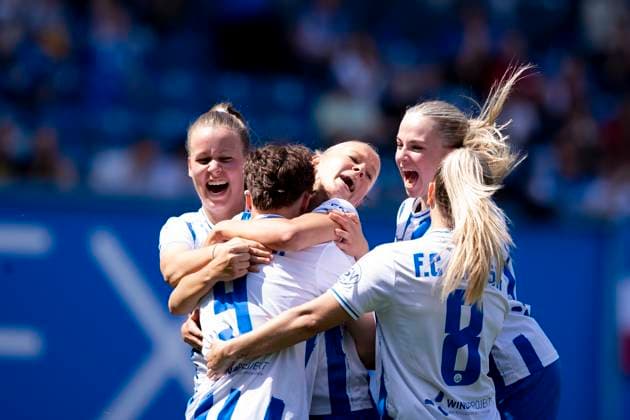 Regionalliga-Nordost Frauen: F.C. Hansa Rostock vs. 1. FFV Erfurt; Rostock; 01.06.2025 Jubel, F.C. Hansa Rostock Regionalliga-Nordost Frauen: F.C. Hansa Rostock vs. 1. FFV Erfurt; Ostseestadion Rostock; 01.06.2025 Copyright: xBEAUTIFULxSPORTS Duehringx