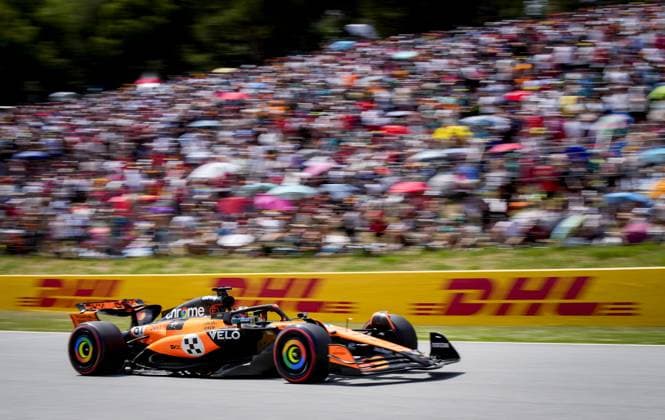 BARCELONA - Oscar Piastri (McLaren) in action at the Circuit de Barcelona-Catalunya during the Spanish Grand Prix. ANP SANDER KING xVIxANPxSportx xxANPxIVx 529108206 originalFilename: 529108206.jpg