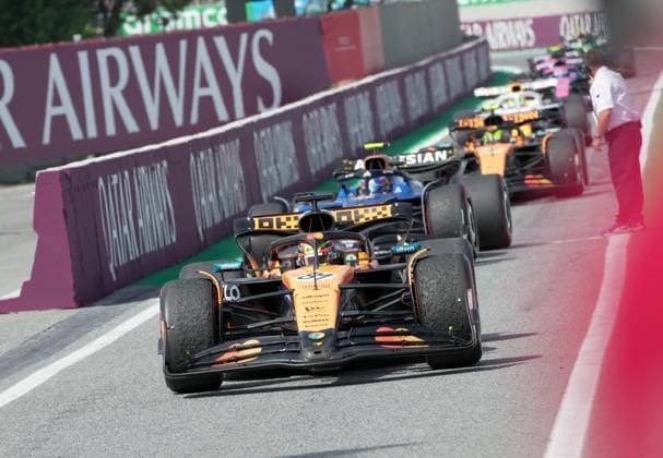 01.06.2025, Circuit de Catalunya, Barcelona, Formel 1 Aramco Grand Prix von Spanien 2025 , im Bild Sieger Oscar Piastri (AUS), McLaren F1 Team (Photo by Hasan Bratic DeFodi Images)
