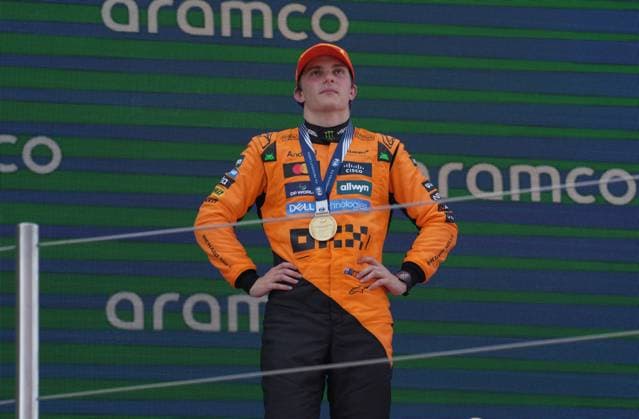 Formel 1 Aramco Grand Prix von Spanien 2025 01.06.2025, Circuit de Catalunya, Barcelona, Formel 1 Aramco Grand Prix von Spanien 2025 , im Bild Podium:, Sieger Oscar Piastri (AUS), McLaren F1 Team